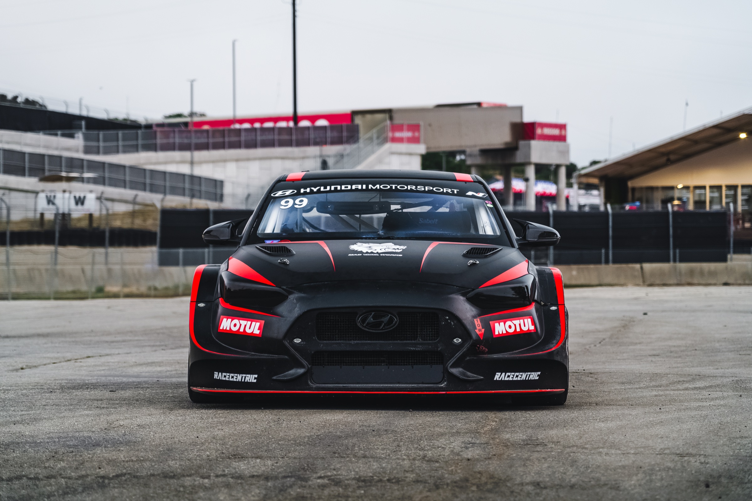 Hyundai Veloster N TCR race car in Motul livery